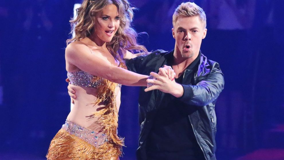Amy Purdy and Derek Hough dance together during the season premiere of &quot;Dancing With the Stars,&quot; March 17, 2014. 