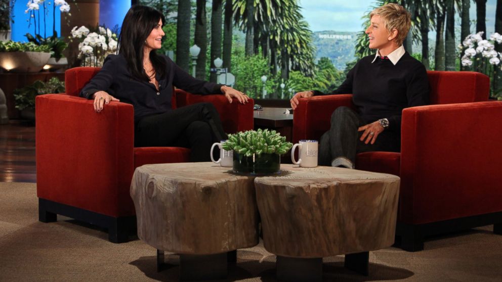 Courteney Cox makes an appearance on "The Ellen DeGeneres Show," Jan. 7, 2014. 