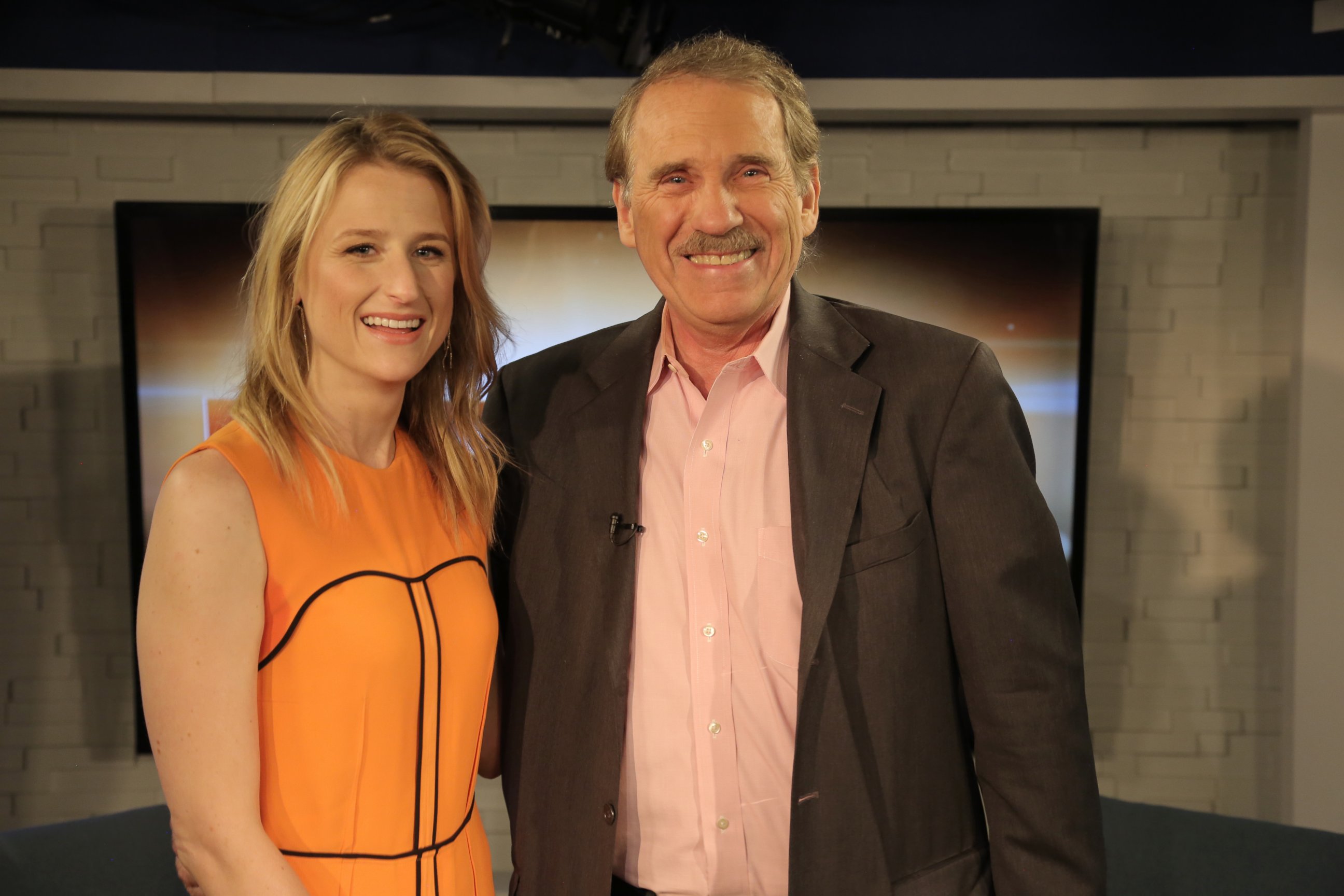 PHOTO: Mamie Gummer and Peter Travers are seen here.