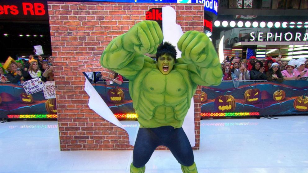 PHOTO: Ginger Zee smashed her way into the Halloween dubsmash competition as "The Hulk." 