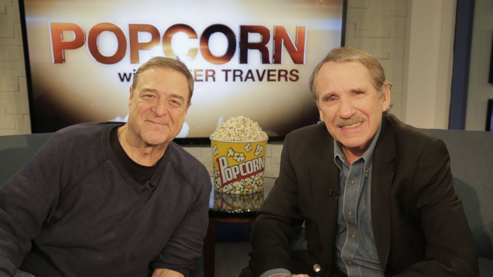 PHOTO: John Goodman speaks with Peter Travers at the ABC News Headquarters in New York, March 7, 2016. 