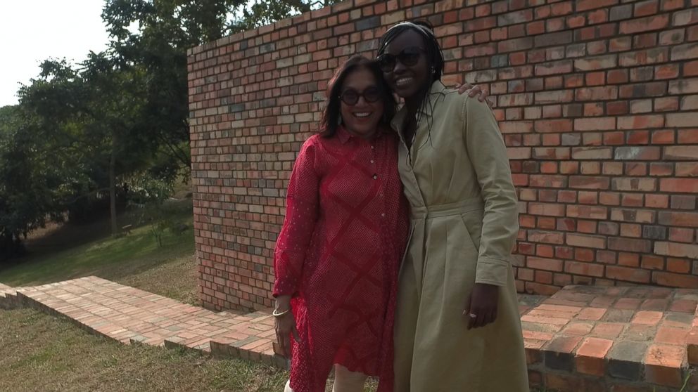 PHOTO: Mira Nair and Lupita Nyong'o are seen here at the Maisha Gardens in Kampala, Uganda, June 13, 2016. 