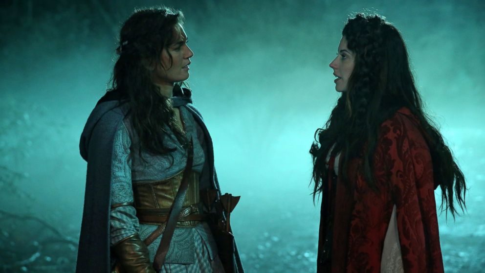 Teri Reeves, left, is seen here as Dorothy and Meghan Ory is seen as Ruby in ABC's "Once Upon a Time."