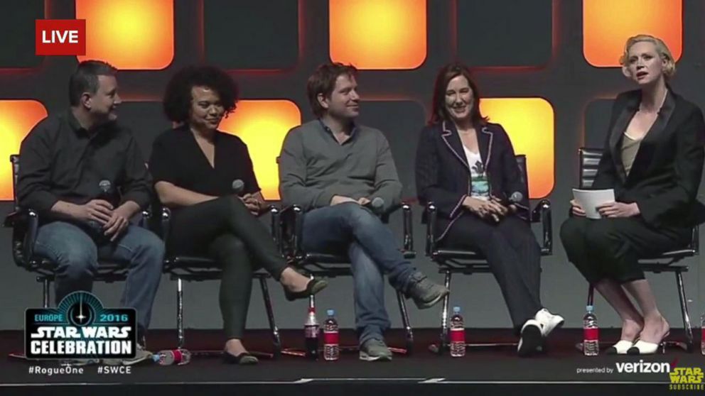PHOTO: The "Star Wars: Rogue One" panel discussion at Star Wars Celebration, July 15, 2016, in London.