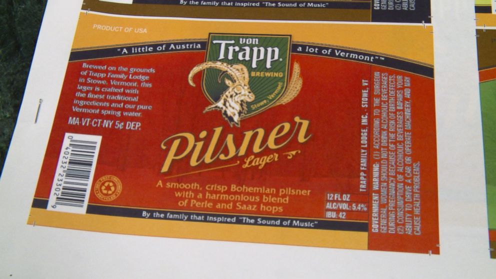 PHOTO: A mock-up of a label for the von Trapp brewery's Pilsner lager.