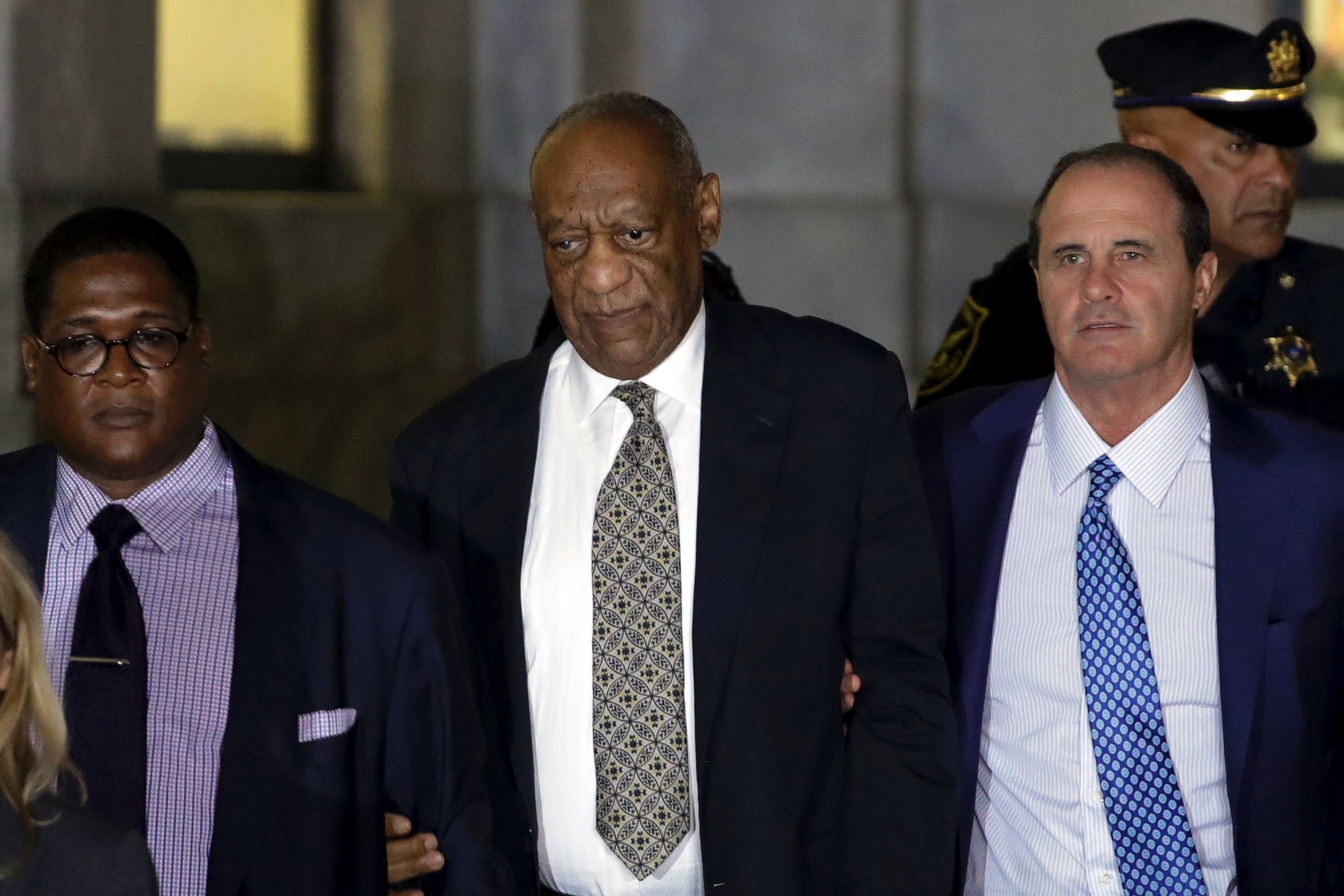 PHOTO: Bill Cosby leaves the Montgomery County Courthouse during his sexual assault trial, June 15, 2017, in Norristown, Pa. 