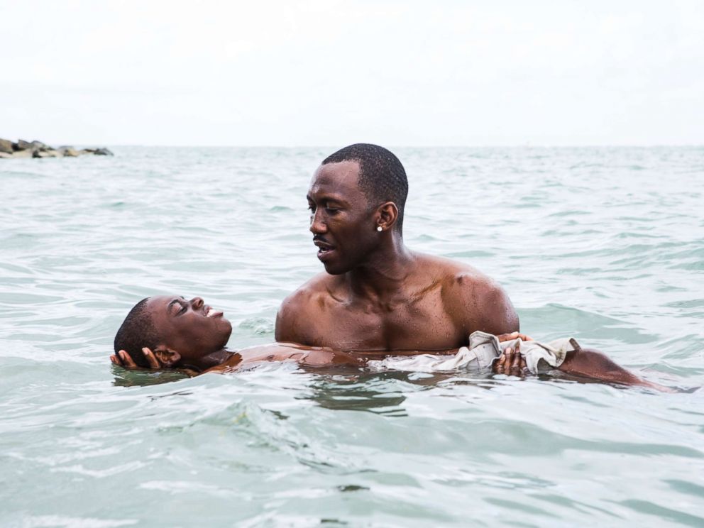 PHOTO: Alex Hibbert, foreground, and Mahershala Ali in a scene from the film, Moonlight.
