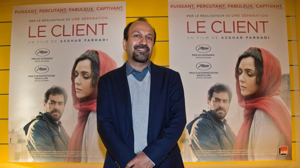Iranian director Asghar Farhadi poses for his film "the Salesman" during the premier in Paris, Oct. 10, 2016. 