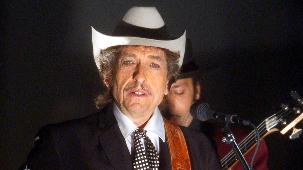 Bob Dylan performs "Cry A While" at the 44th annual Grammy Awards, Feb. 27, 2002, in Los Angeles.