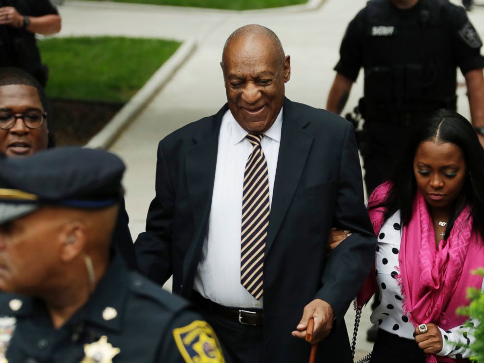 PHOTO: Bill Cosby arrives for his sexual assault trial at the Montgomery County Courthouse in Norristown, Pa., June 5, 2017.