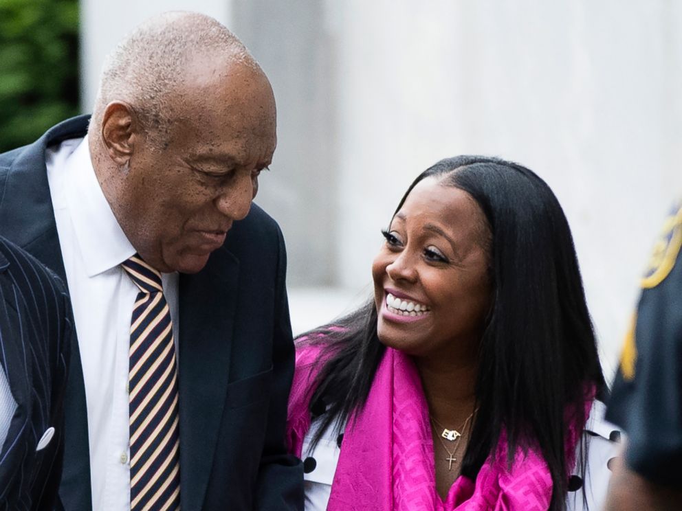 PHOTO: Bill Cosby arrives for his sexual assault trial with Keshia Knight Pulliam, right, at the Montgomery County Courthouse in Norristown, Pa., June 5, 2017.