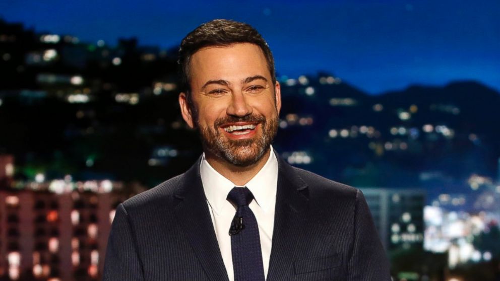 In this April 11, 2017 photo, host Jimmy Kimmel appears during a taping of "Jimmy Kimmel Live," in Los Angeles.