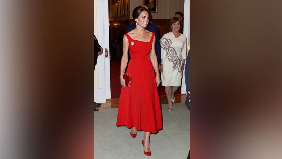 VIDEO: Princess Kate Dazzles in Red Dress