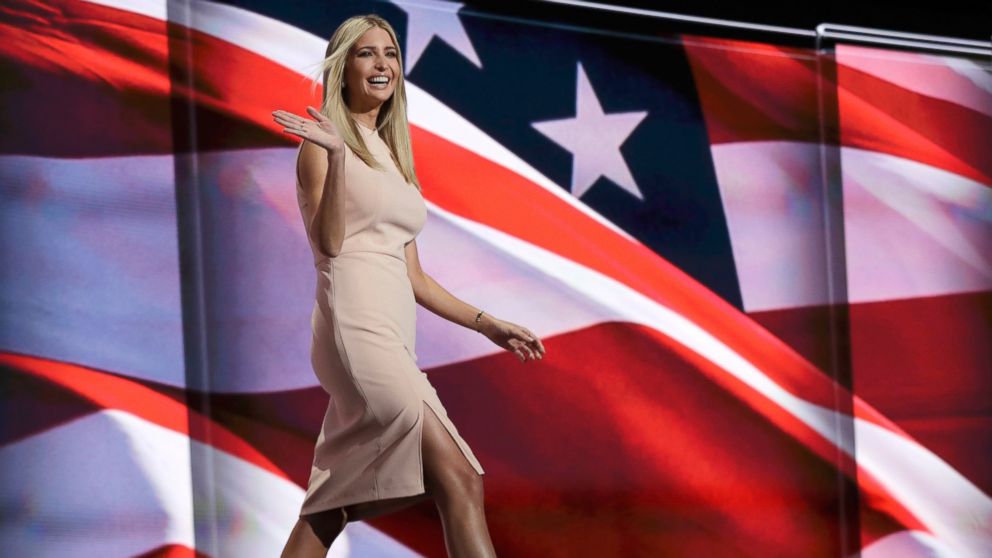 Ivanka Trump, daughter of Republican presidential candidate Donald Trump, walks to the podium during the final day of the Republican National Convention in Cleveland, July 21, 2016.