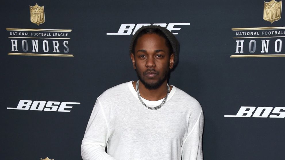 Kendrick Lamar arrives at the 5th annual NFL Honors at the Bill Graham Civic Auditorium on Feb. 6, 2016, in San Francisco. 