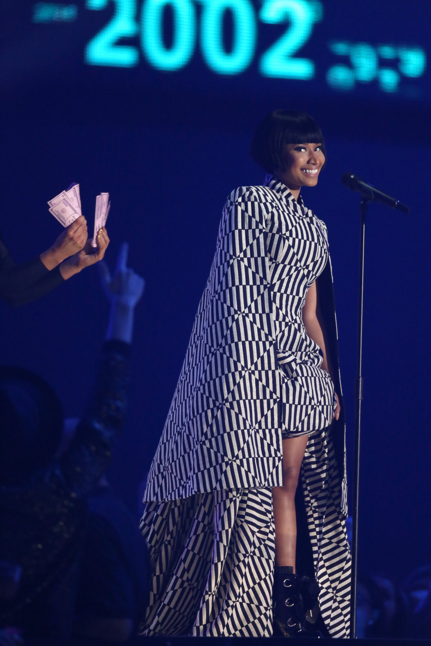 Host Nicki Minaj onstage during the 2014 MTV European Music Awards in Glasgow, Nov. 9, 2014.