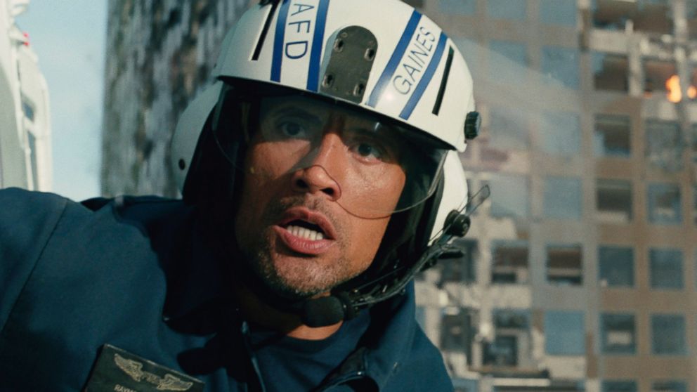 Dwayne Johnson as Ray in a scene from the action thriller, "San Andreas." 