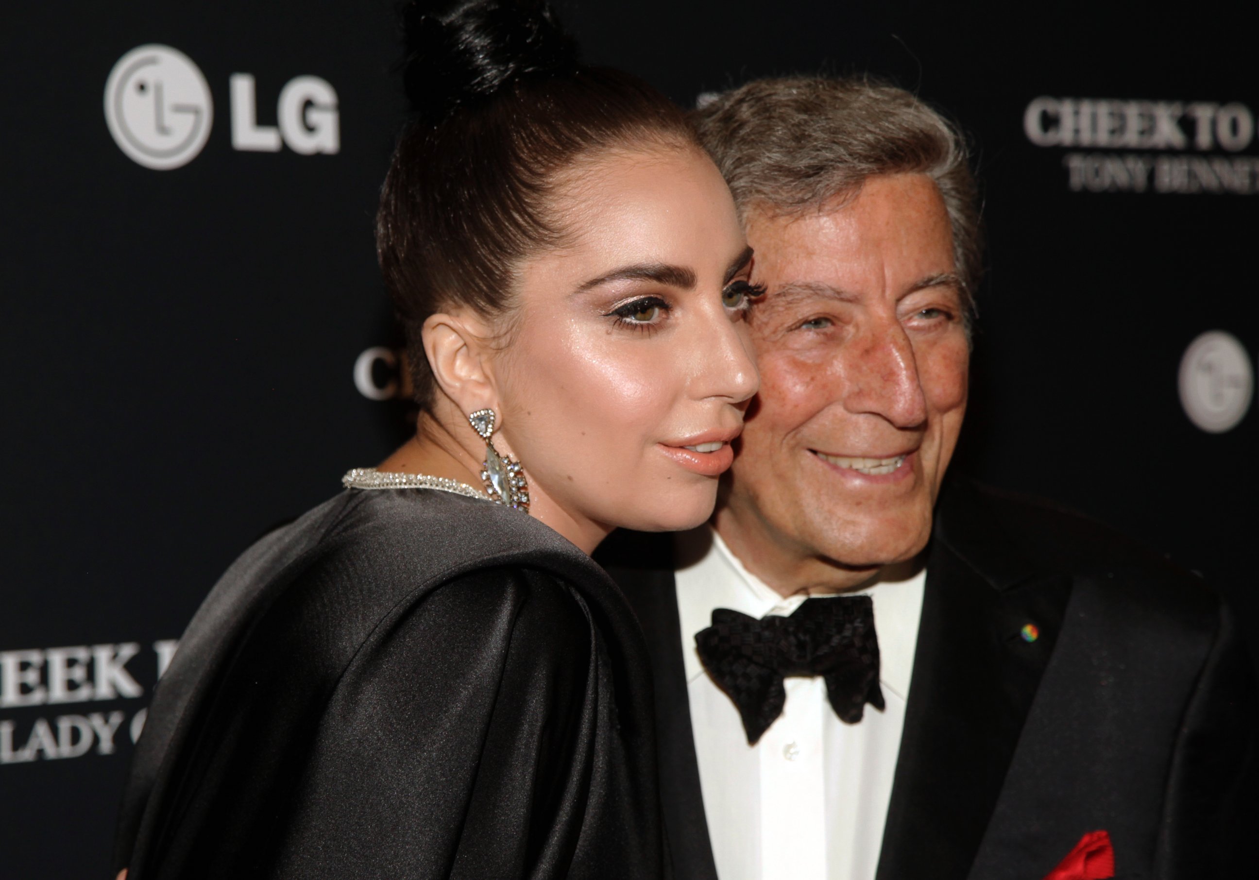 PHOTO: Tony Bennett, right, and Lady Gaga attend a concert taping, July 28, 2014, in New York.