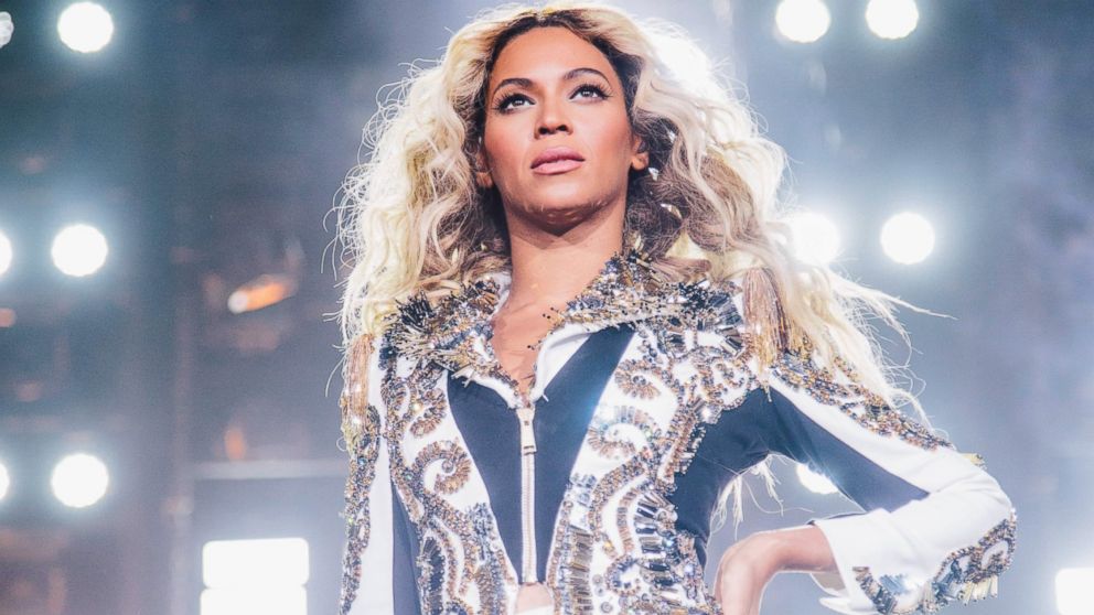Beyonce performs onstage during her Mrs. Carter World Tour, Dec. 20, 2013, at the TD Garden in Boston.