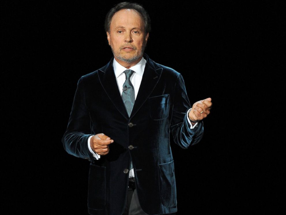 PHOTO: Billy Crystal speaks during an In Memoriam tribute to Robin Williams at the 66th Primetime Emmy Awards at the Nokia Theatre L.A. Live on Aug. 25, 2014, in Los Angeles.