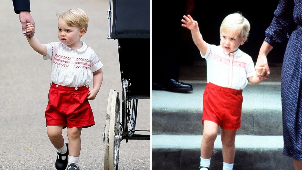 PHOTO: Prince George, left, is pictured on July 5, 2015. Prince William, right, is pictured on Sept. 16, 1984.