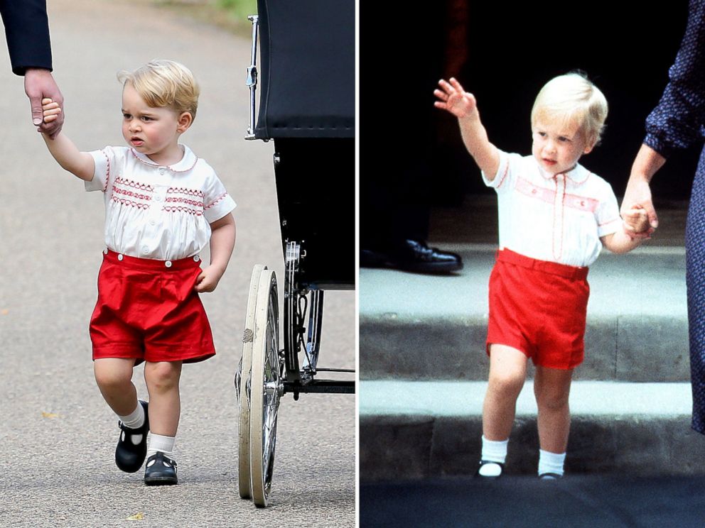 PHOTO: Prince George, left, is pictured on July 5, 2015. Prince William, right, is pictured on Sept. 16, 1984.