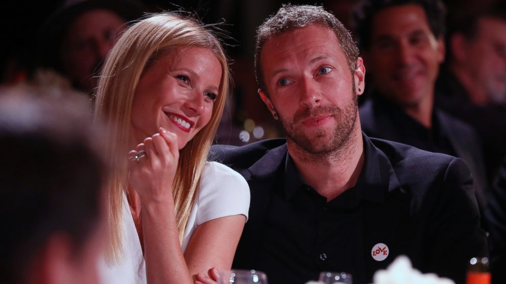 Gwyneth Paltrow, left, and Chris Martin are seen at the 3rd Annual Sean Penn & Friends Help Haiti Home Gala, Jan. 11, 2014, at the Montage Hotel in Beverly Hills, Calif.
