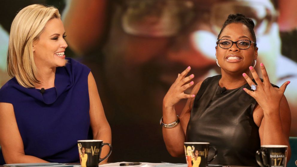 Co-hosts Jenny McCarthy, left, and Sherri Shepherd shown on daytime series &quot;The View&quot; in New York, June 10, 2014. 