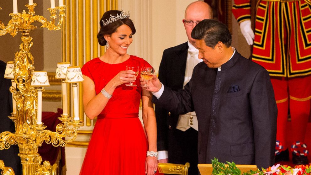 VIDEO: Duchess Kate Dazzles at Her First State Banquet