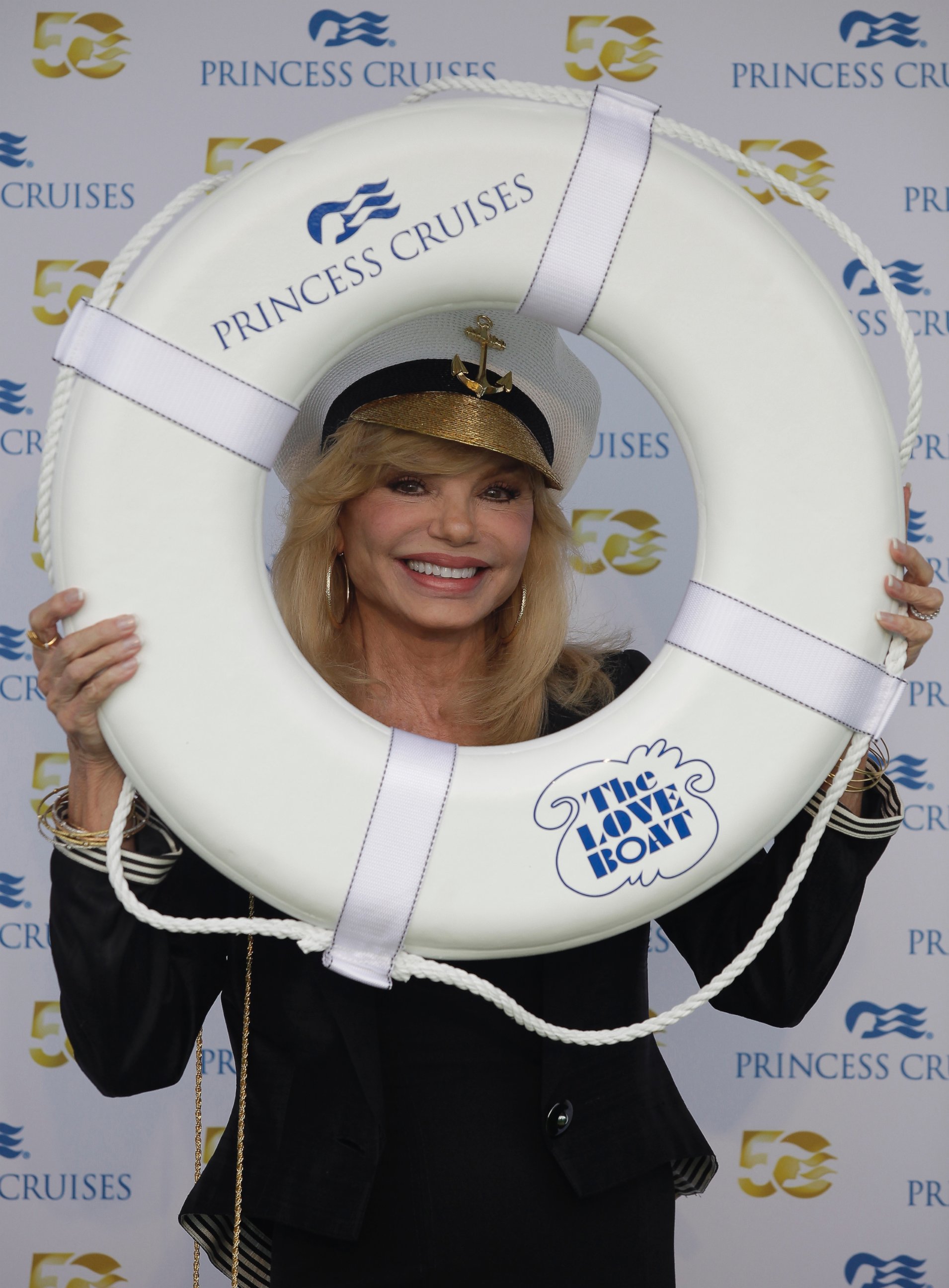 PHOTO: Actress Loni Anderson arrives onboard the Regal Princess at Port Everglades in Fort Lauderdale, Fla., Nov. 5, 2014, for its North American debut and naming ceremony.