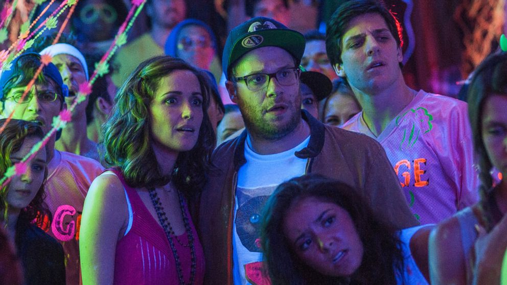PHOTO: This image released by Universal Pictures shows Rose Byrne, left, and Seth Rogen in a scene from "Neighbors." 