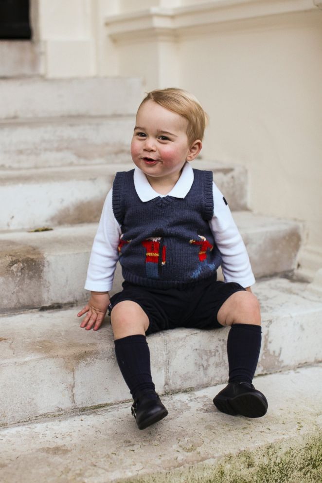 PHOTO: In this photo provided by The Duke and Duchess of Cambridge and taken in late Nov. 2014, Britain's Prince George poses for a photograph in a courtyard at Kensington Palace, London. 