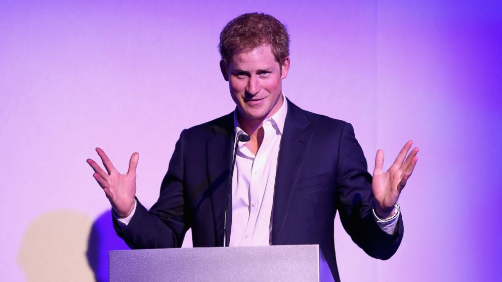 Britain's Prince Harry delivers a speech, at the Sentebale Summer Party, in London, May 7, 2014. 