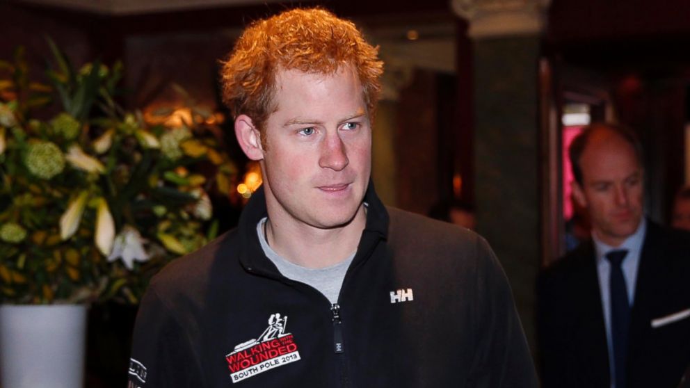 Prince Harry arrives for a welcome home news conference,  Jan. 21, 2014, in central London. 