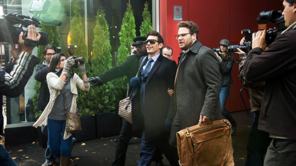 James Franco, as Dave, and Seth Rogen, as Aaron, in a scene from Columbia Pictures' "The Interview."