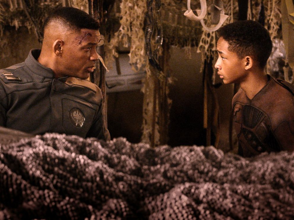PHOTO: This film publicity image released by Sony-Columbia Pictures shows Will Smith, left, and Jaden Smith in a scene from After Earth.