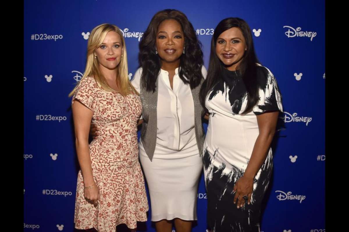PHOTO:Reese Witherspoon, Oprah Winfrey, and Mindy Kaling of A Wrinkle In Time, in Anaheim, Calif., March 9, 2018.
