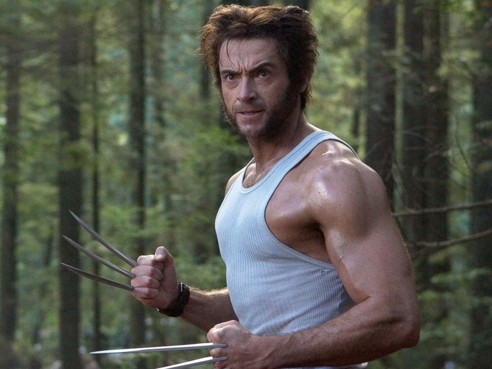 Hugh Jackman plays Wolverine on the set of X-Men in an undated file photo.