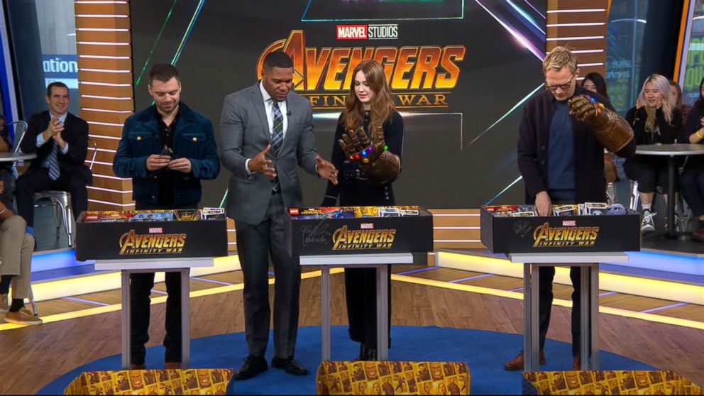 PHOTO: Stars of Marvel's "Avengers Infinity War" pose with action figures for a new charitable campaign.