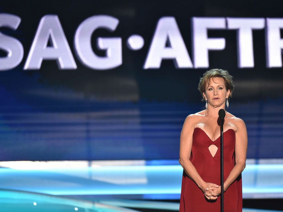 PHOTO: SAG-AFTRA President Gabrielle Carteris speaks at the 24th annual Screen Actors Guild Awards at the Shrine Auditorium & Expo Hall, Jan. 21, 2018, in Los Angeles.