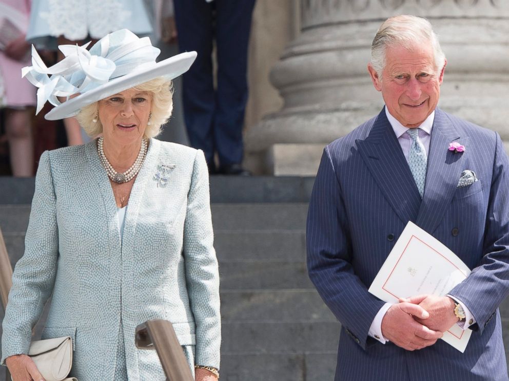 PHOTO: Britain's Charles, Prince of Wales and Camilla, Duchess of Cornwall leave St. Paul's Cathedral in London, on June 10, 2016, after attending the National Service of Thanksgiving to mark the 90th birthday of Queen Elizabeth II.  