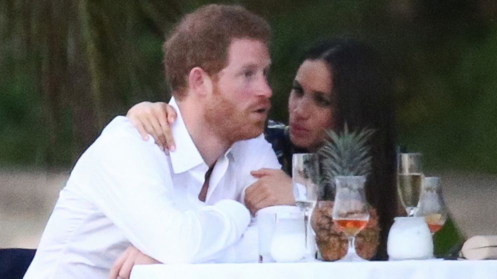 PHOTO: Royal couple Prince Harry and his girlfriend Meghan Markle were spotted attending a friend's wedding in Jamaica, March 3, 2017.