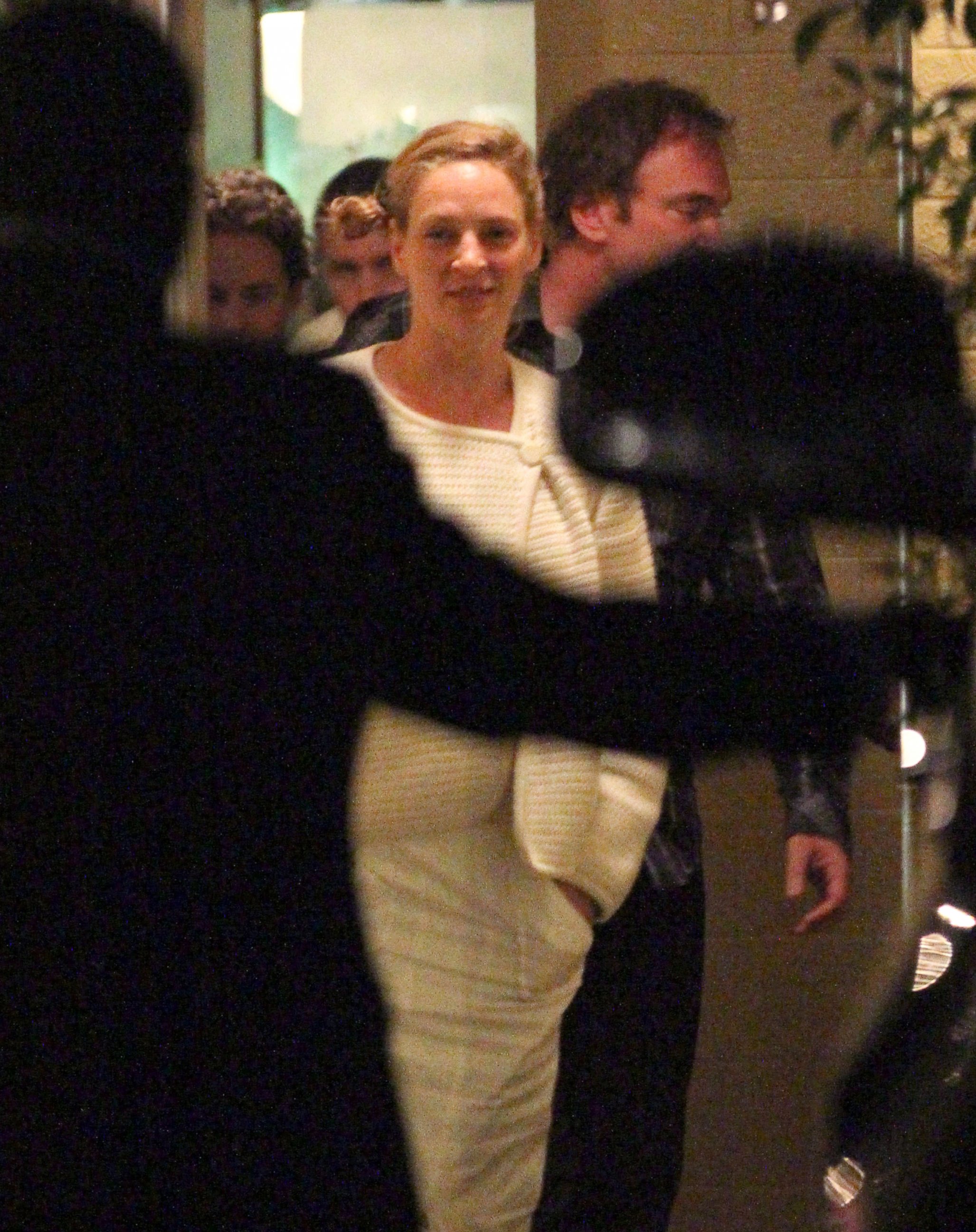 PHOTO: Quentin Tarantino and Uma Thurman leave a Mr Chow restaurant, June 17, 2014, in Beverly Hills, Calif. 