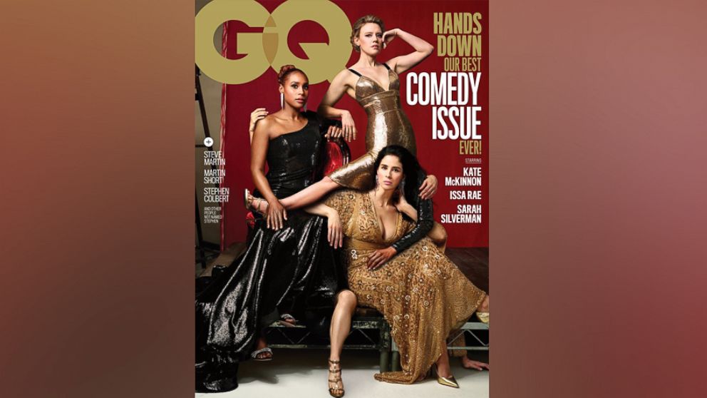 GQ’s 2018 Comedy Issue cover stars Kate McKinnon, Issa Rae, and Sarah Silverman.