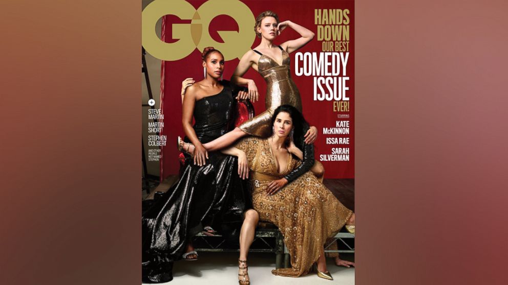 PHOTO: GQ’s 2018 Comedy Issue cover stars Kate McKinnon, Issa Rae, and Sarah Silverman.