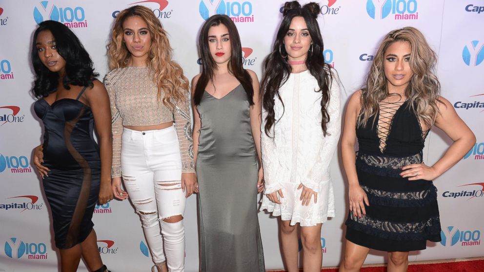 Normani Hamilton, Dinah Jane Hansen, Lauren Jauregui, Camila Cabello, and Ally Brooke of Fifth Harmony attend the Y100's Jingle Ball 2016 at BB&T Center, on Dec. 18, 2016, in Sunrise, Florida.  