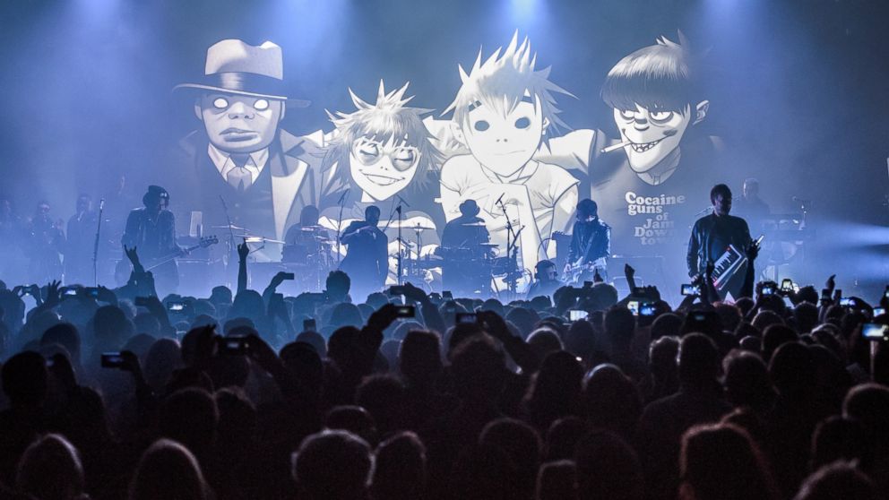 Gorillaz perform their new album "Humanz" live on March 24, 2017 in London, United Kingdom.  