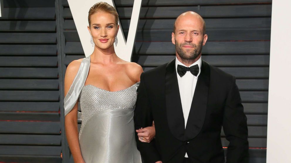 Rosie Huntington-Whiteley and Jason Statham attend the 2017 Vanity Fair Oscar Party at Wallis Annenberg Center for the Performing Arts, Feb. 26, 2017, in Beverly Hills, Calif.