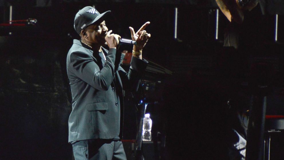 Jay Z performs on stage during a "Get Out The Vote" concert in support of Hillary Clinton at Wolstein Center, on Nov. 4, 2016, in Cleveland.