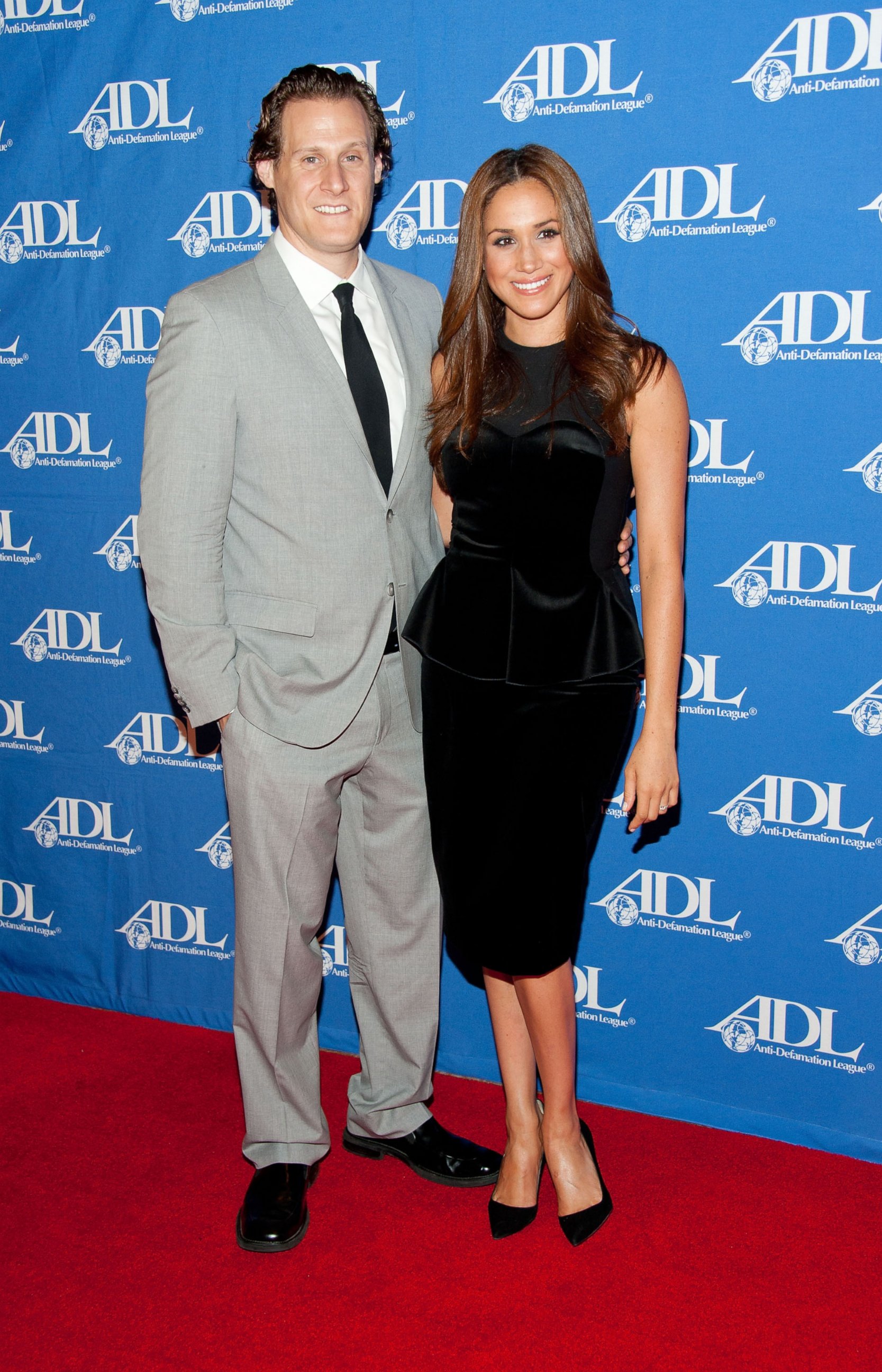 PHOTO: Actress Meghan Markle (R) and her husband Trevor Engelson arrive at the Anti-Defamation League Entertainment Industry Awards Dinner at the Beverly Hilton, on Oct. 11, 2011, in Beverly Hills, Calif.